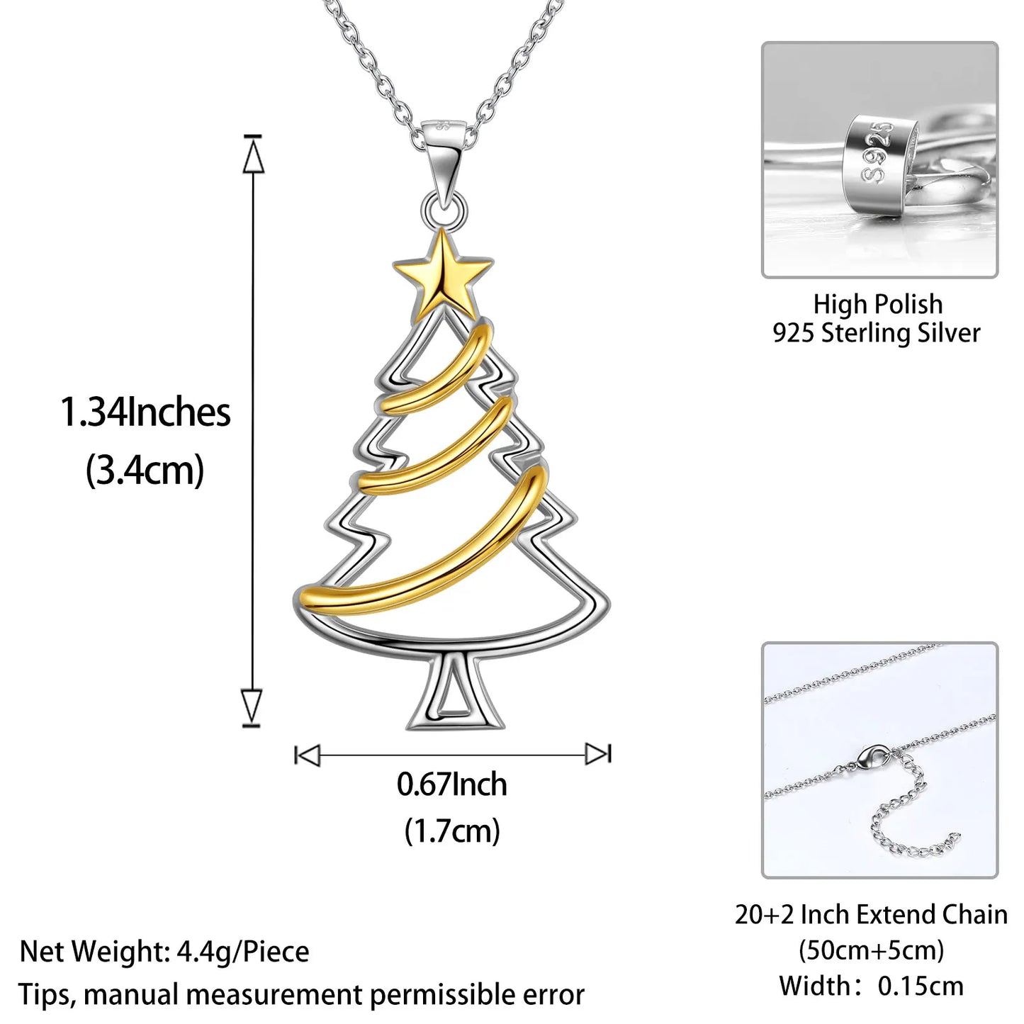 Christmas tree necklace