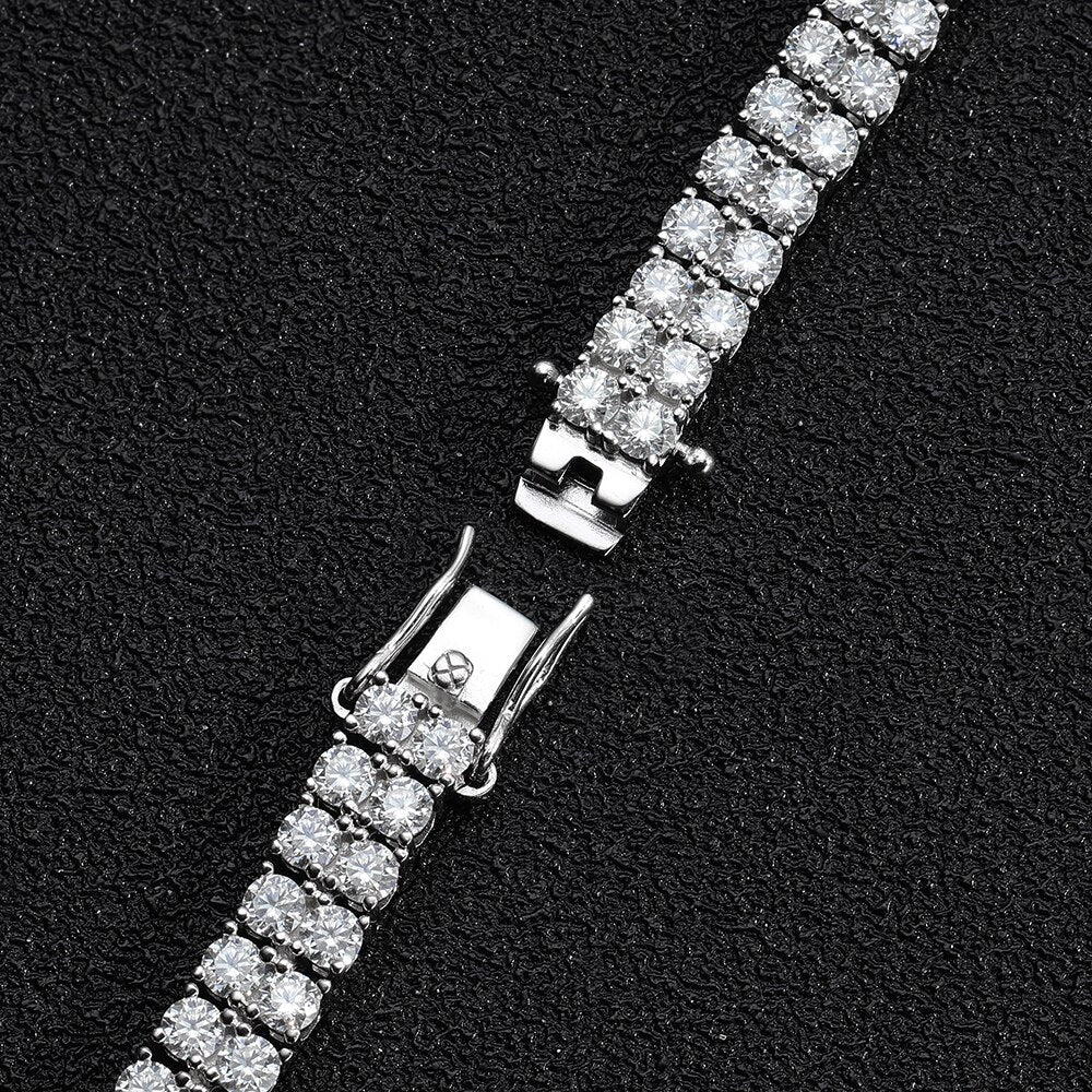 Moissanite Tennis Bracelet Double Row 3mm