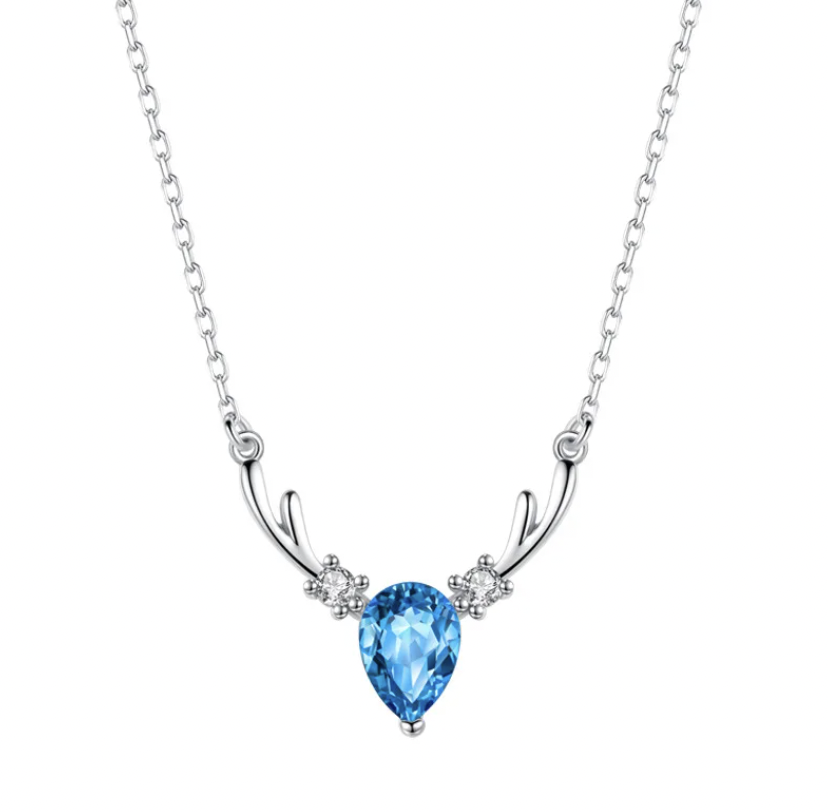 Christmas gift silver necklace