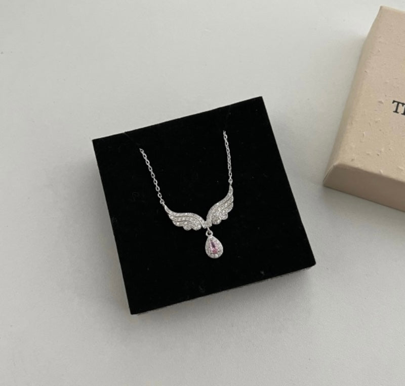 Wings Waterdrop Pendant Necklace