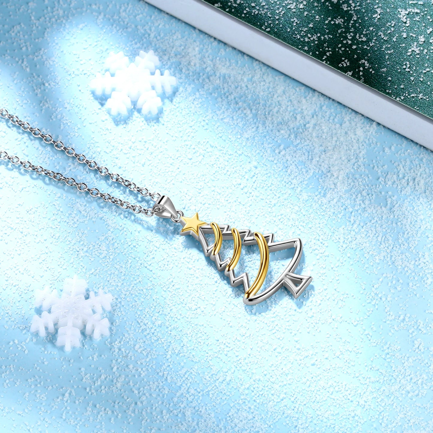 Christmas tree  necklace