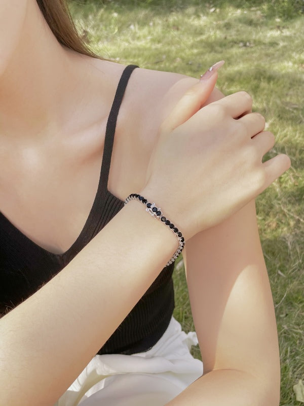 Black Tennis Bracelet 4MM