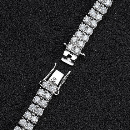Moissanite Tennis Bracelet Double Row 3mm