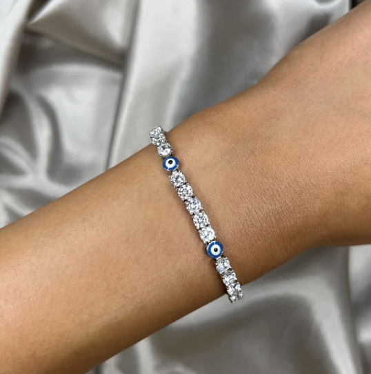 Evil Eye Tennis Bracelet 4MM