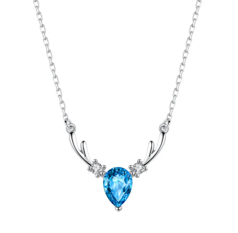 Christmas gift silver necklace