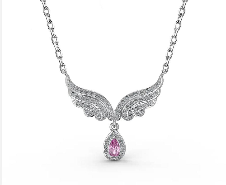 Wings Waterdrop Pendant Necklace